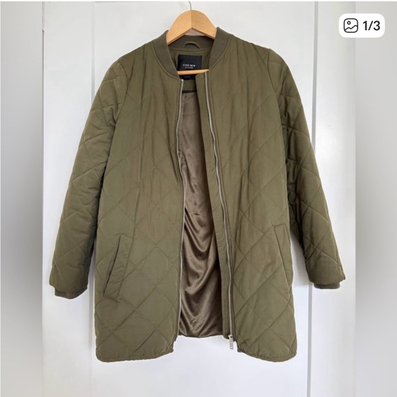 EVER NEW Olive Quilted Jacket - Picture 4 of 4